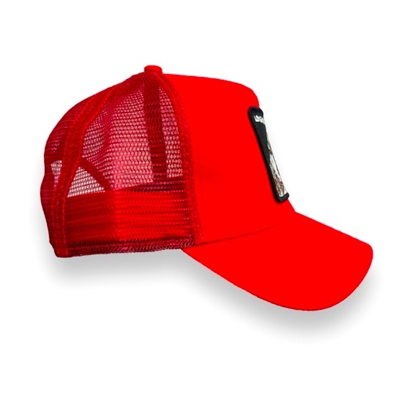 Goorin Bros. “Lone Wolf” Shleather Wolf trucker red cap baseball hat - Picture 3 of 5